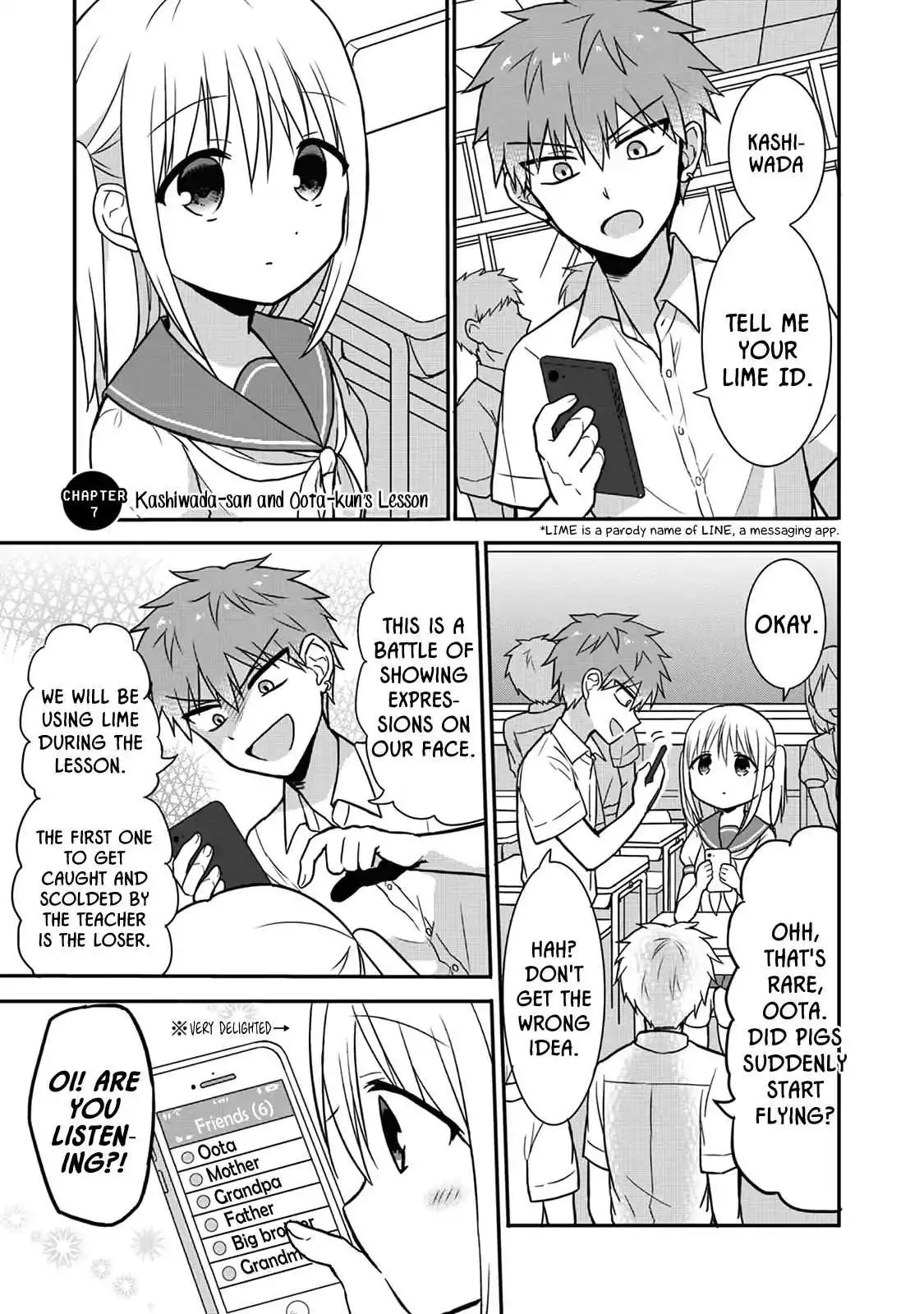 Expressionless Kashiwada-san and Emotional Oota-kun Chapter 7 1